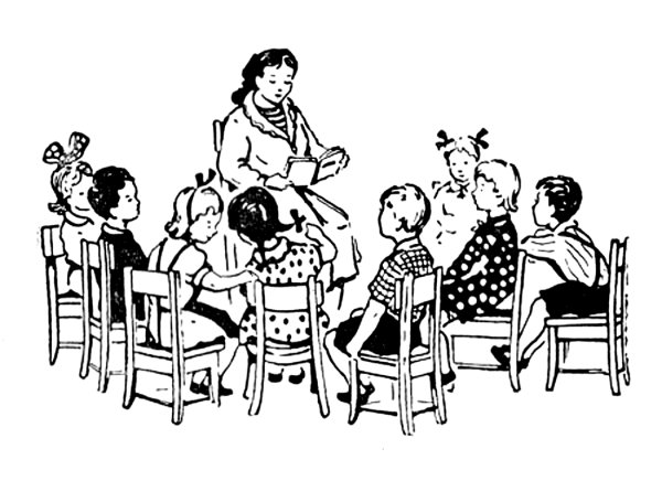 Раскраска воспитатель детского сада