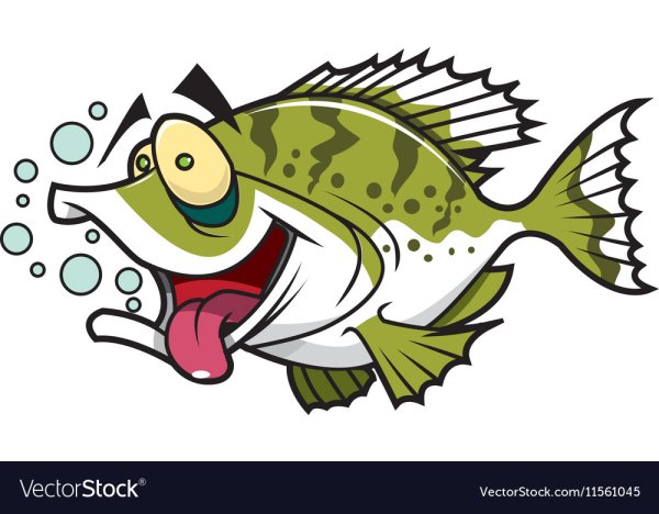 Прикольная рыба вектор