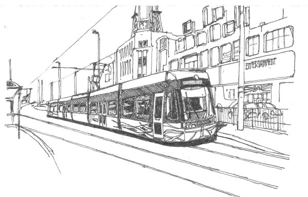 Трамвай в графике