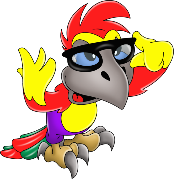 Попугай мультяшка