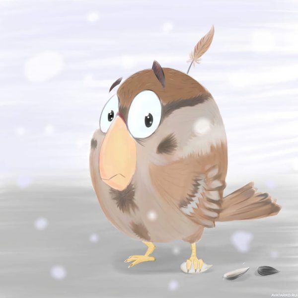 Воробей из мультика