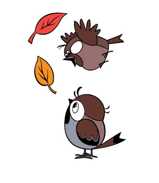 Воробей из мультика