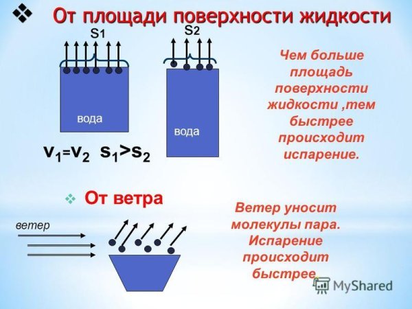 Интенсивность испарения зависит от