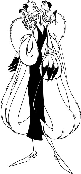 Раскраска Круэлла де Виль 2021