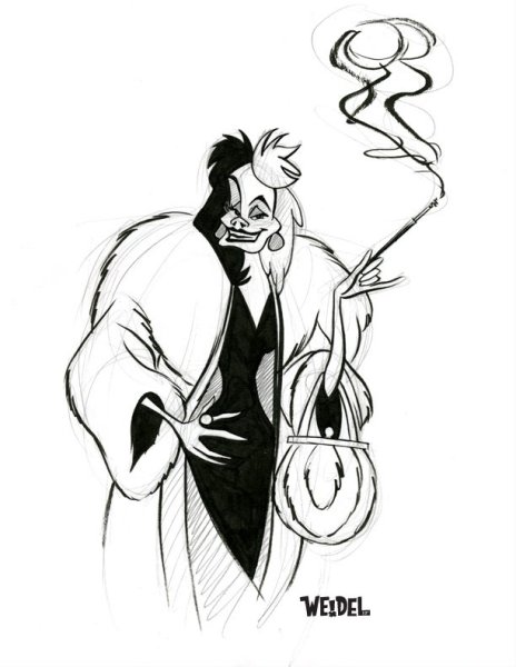 Раскраска 101 далматинец Стервелла