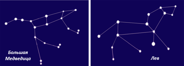 Созвездие Орион Лев лебедь Кассиопея большая Медведица