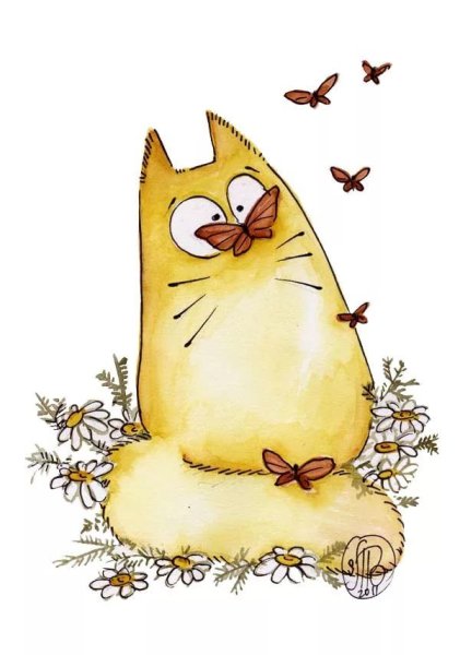 Рисованные коты