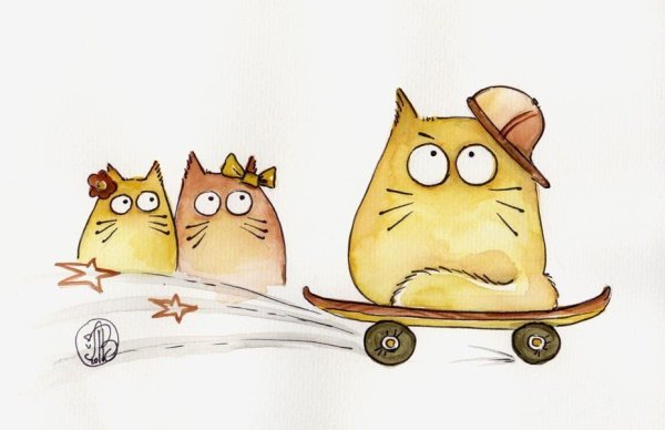 Карикатурная кошка