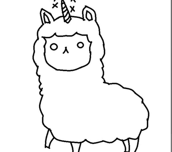 Раскраска лама