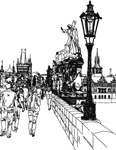 Карлов мост в Праге чертеж