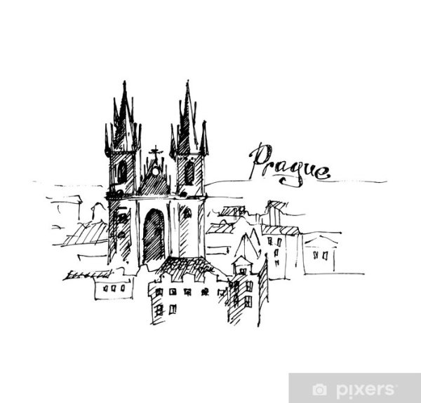 Чехия достопримечательности рисунок