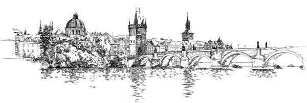 Карлов мост Прага вектор