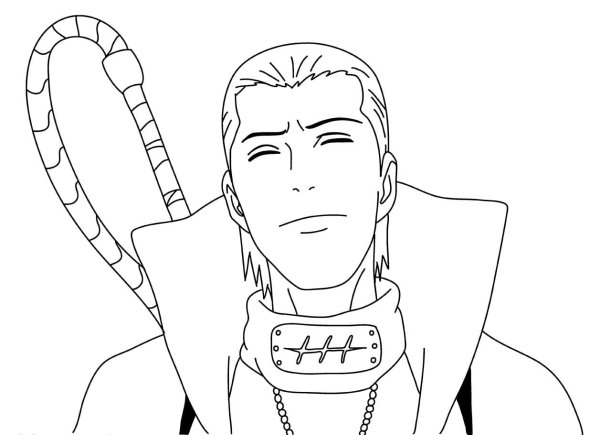 Раскраски Наруто Хидан