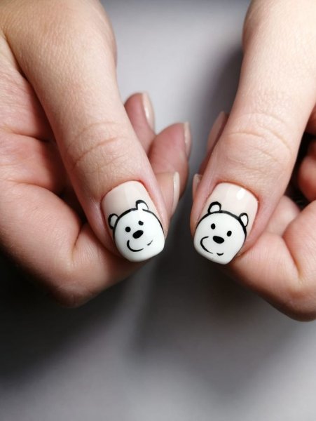 Маникюр с мишками