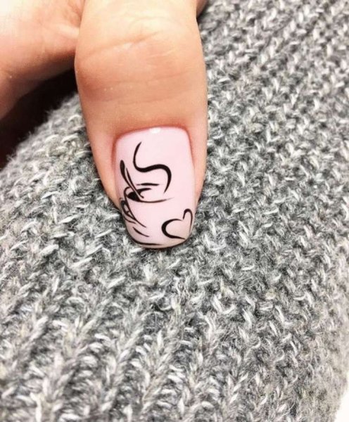 Маникюр силуэты на ногтях