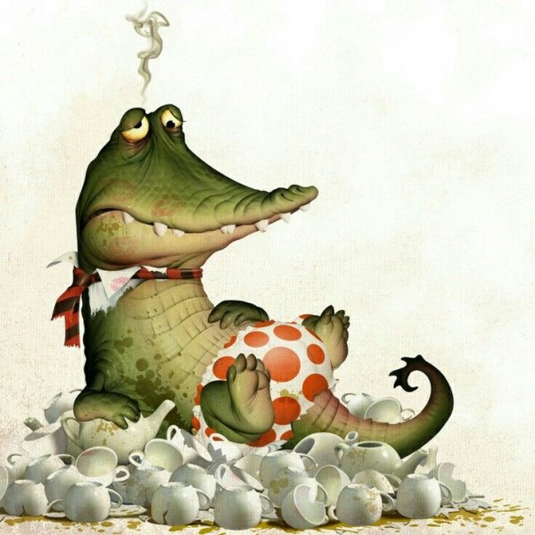 Прикольный крокодил