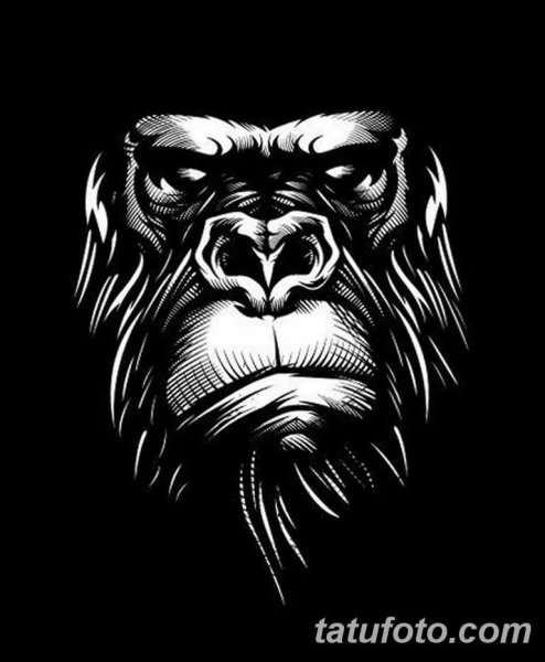 Горилла эскиз тату