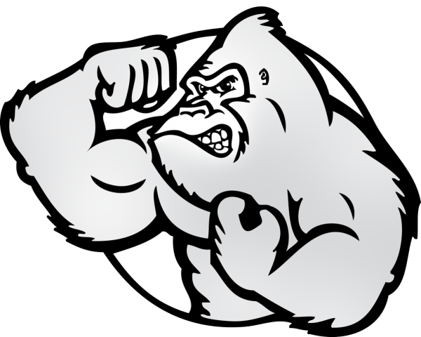 Горилла черно белая