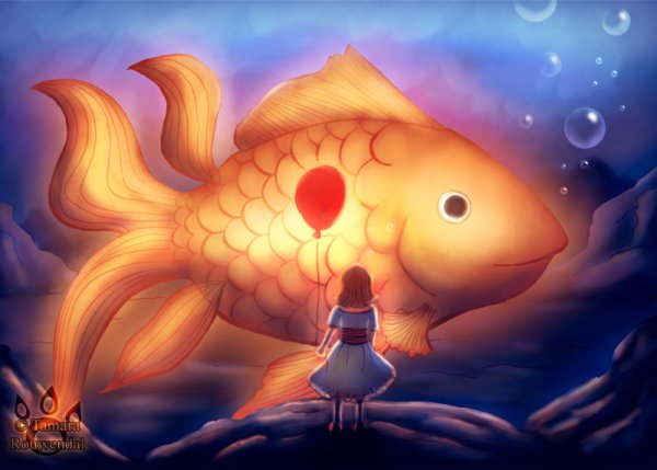 Золотая рыбка арт