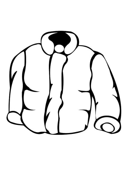 Куртка раскраска для детей