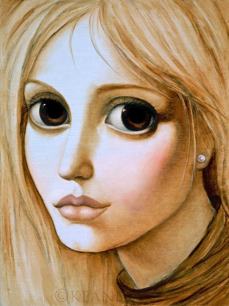 Ребенок с большими глазами рисунок