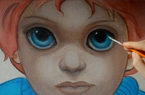 Аниме девушка с большими глазами