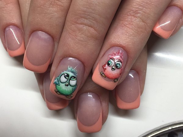 Маникюр с совой