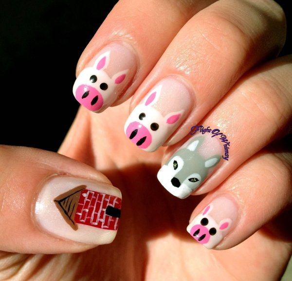Маникюр со зверюшками