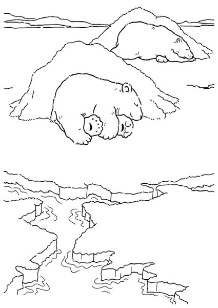 Антарктида раскраска для детей