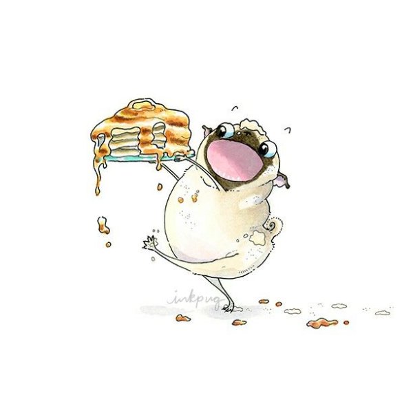 Мопсы Inkpug рисунки