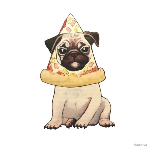 Мопс в мультяшном стиле