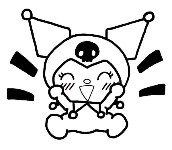 Hello Kitty раскраска Kuromi