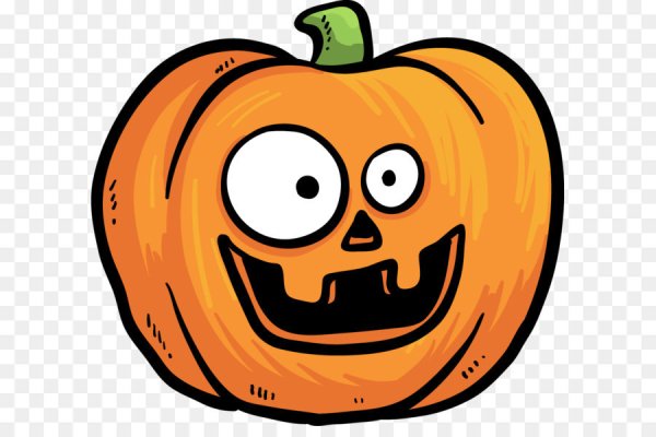 Тыква с мультяшным лицом