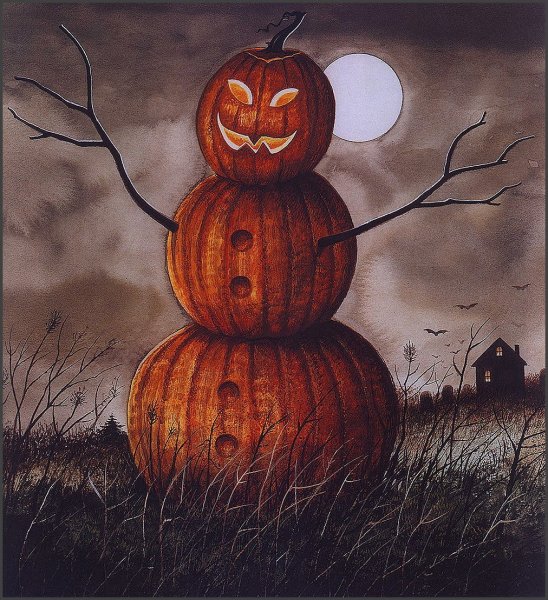 Рисунки на Хэллоуин страшные