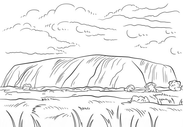 Природа Австралии раскраска