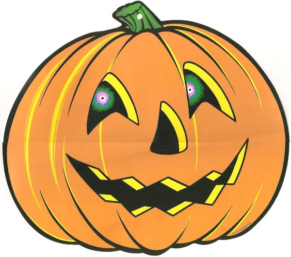 Аппликация тыква на Хэллоуин