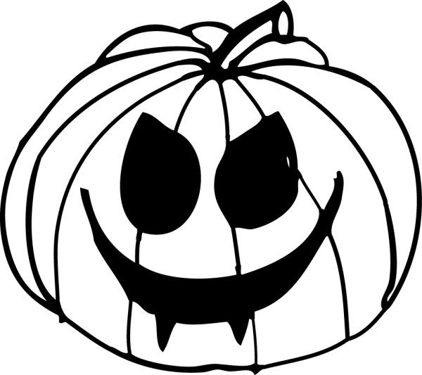 Тыква на Хэллоуин раскраска