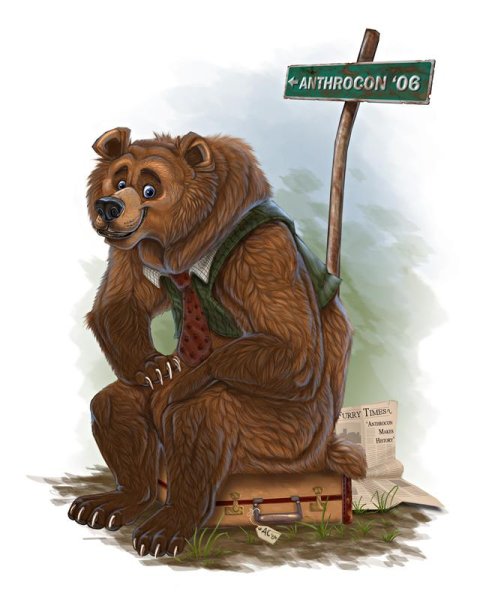 Смешной медведь рисунок