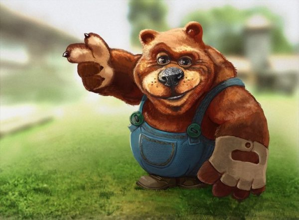 Смешной медведь