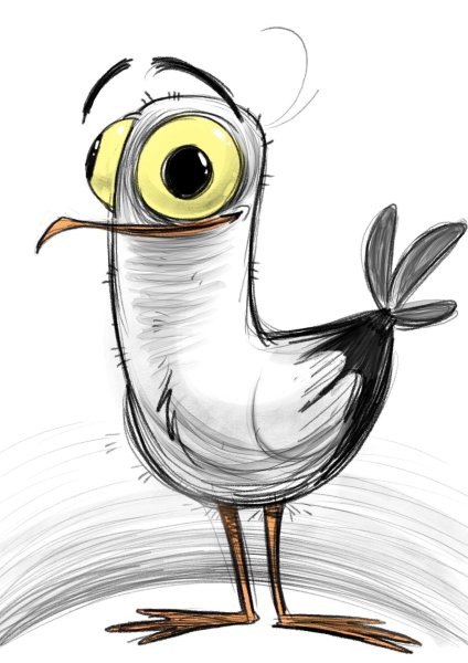 Чайка мультяшная