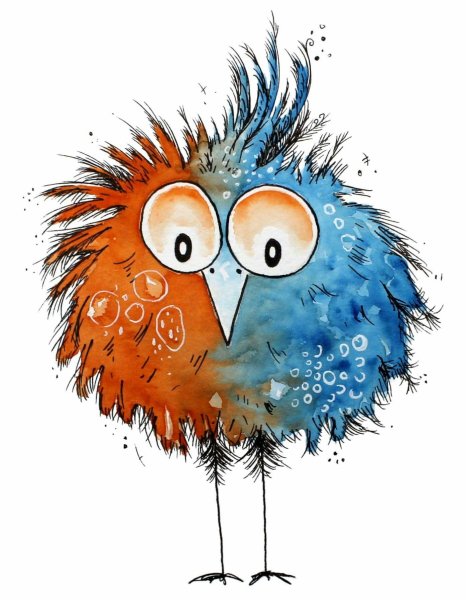 Рисуем смешных птичек