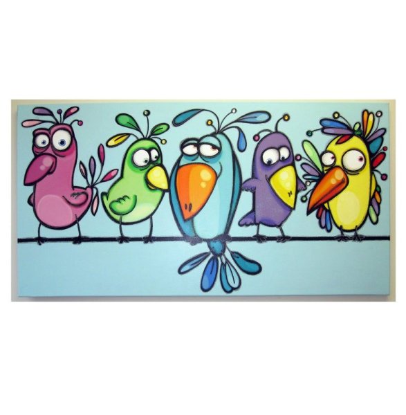 Смешные нарисованные птички