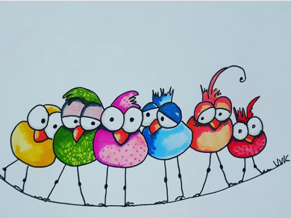 Птичка рисунок