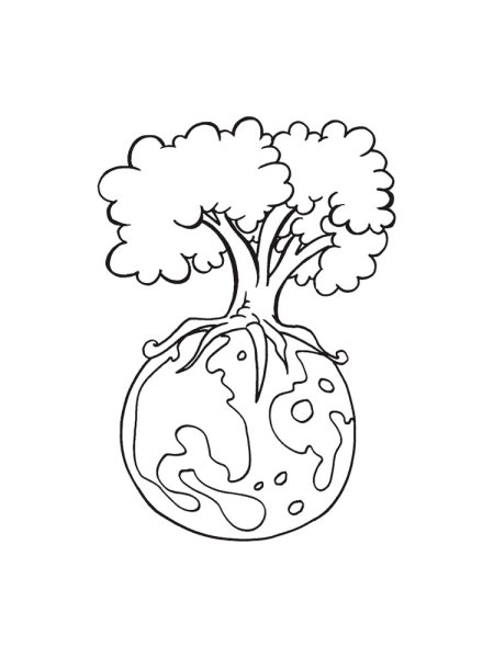 Земля раскраска