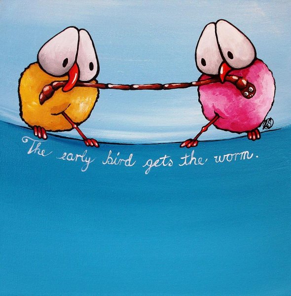 Иллюстрации, забавные птички