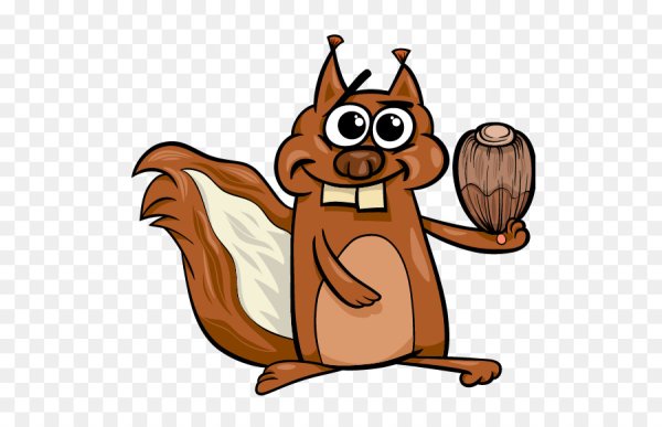 Смешная белка мультяшная