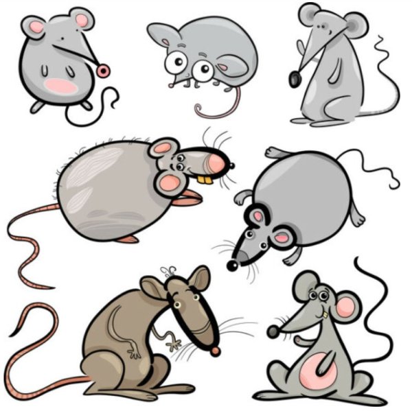 Стикеры мышки и крыски