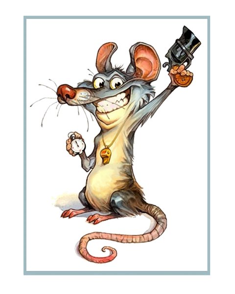 Смешная рисованная крыса