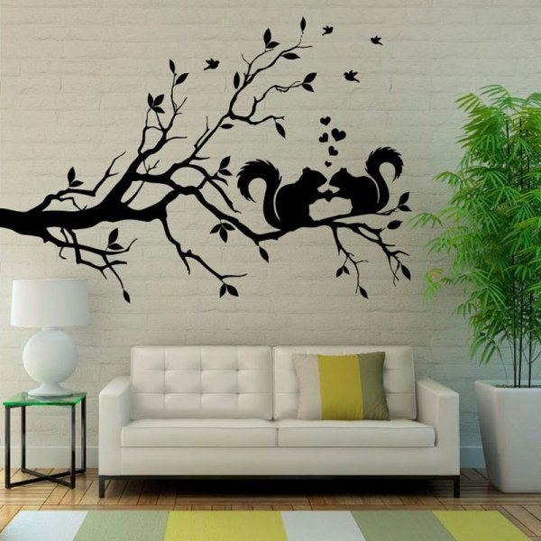 Эскиз дерева на стену