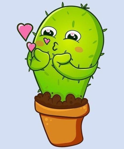 Кактус милый с глазами